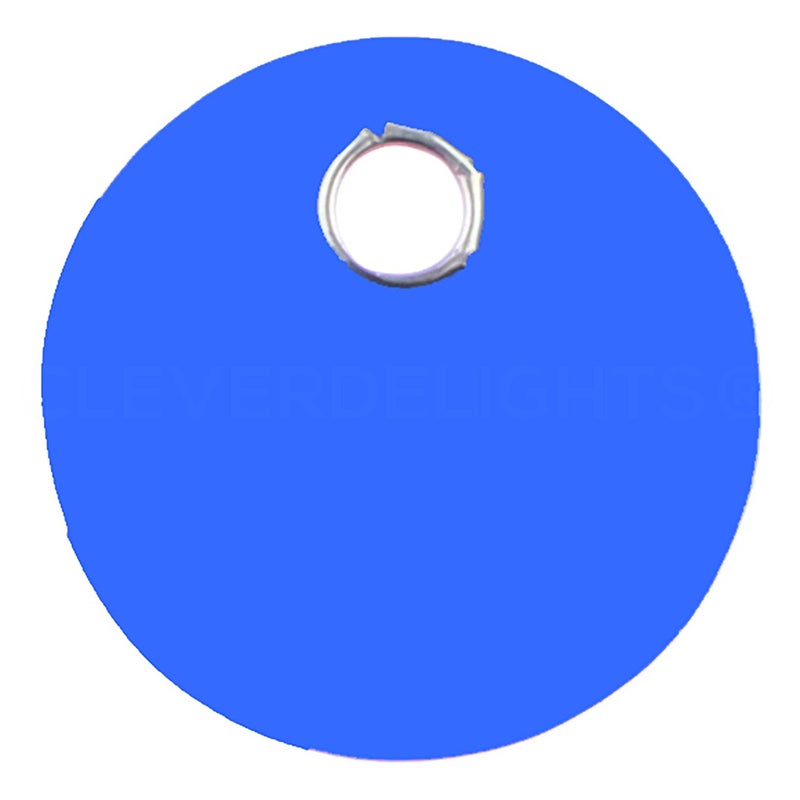 CleverDelights 100 Pack - CleverDelights Plastic Tags - 1" Round - Waterproof and Tear-Resistant - 25 Pcs Per Color - Image 2
